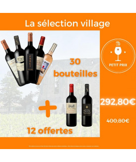 La sélection villages : 30 bouteilles + 12 offertes pour 292,80€
