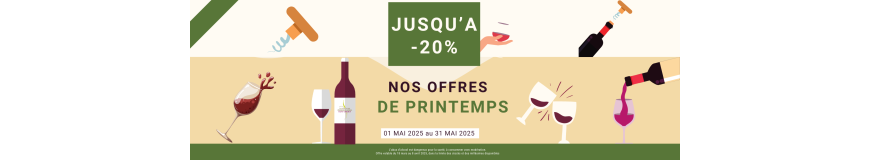 Foire aux vins : -20% de réduction sur tout le site